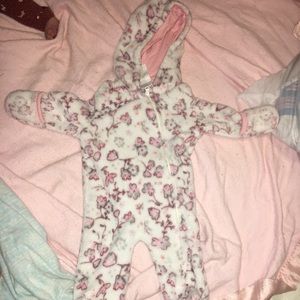 Faux fur onesie